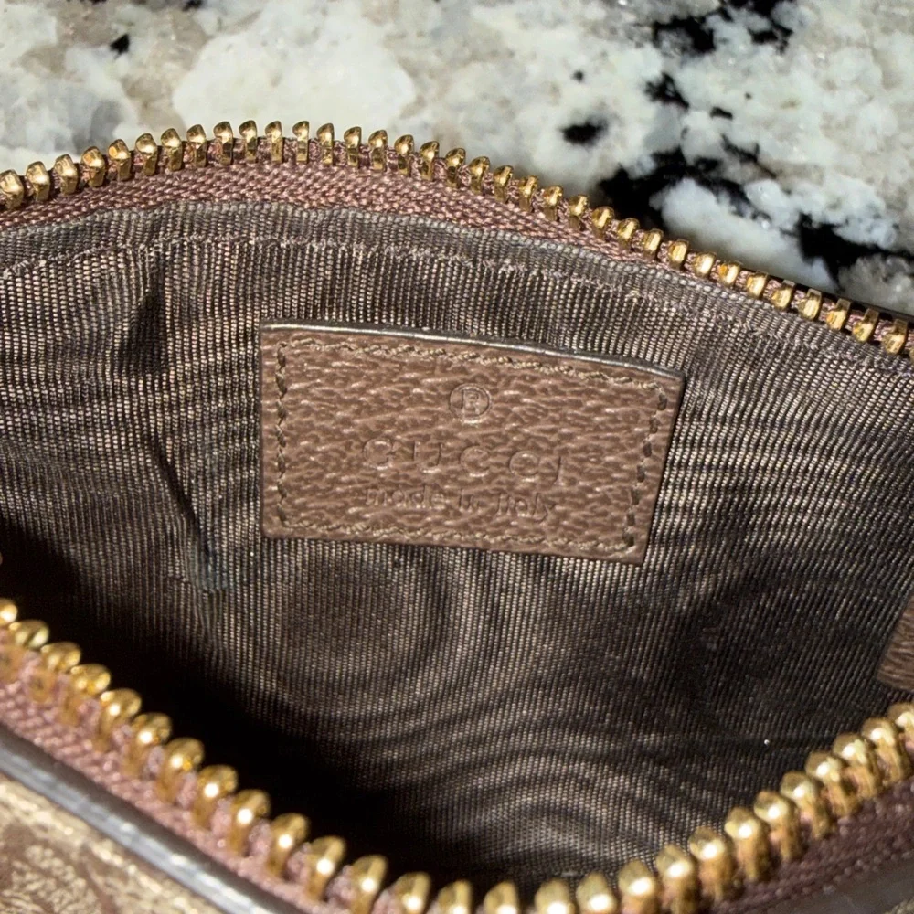 ✨100% AUTHENTIC GUCCI OPHIDIA BROWN KEY POUCH LIKE NEW/USED (DISCONTINUED)✨W/BOX - Picture 7 of 13